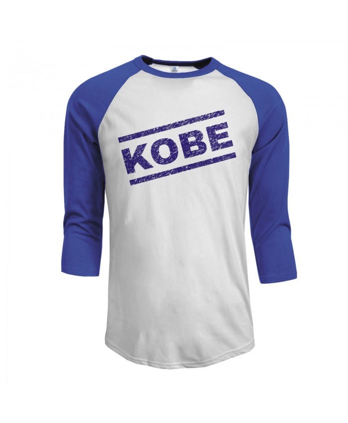 Kobe Galaxy Opal Men's Raglan Sleeves Baseball T-Shirts Kobe Bryant Blue
