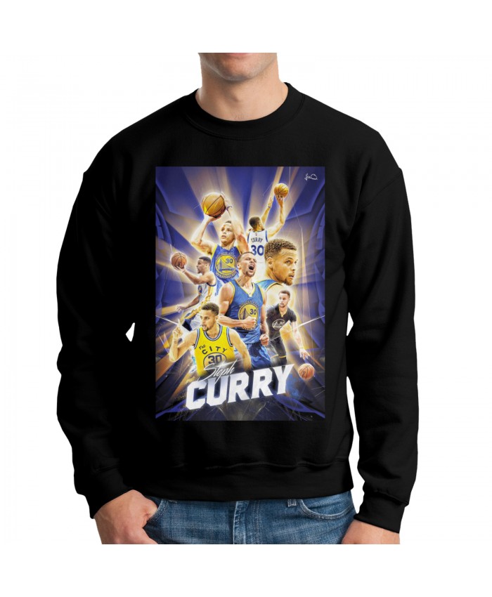 Kobe Steph Curry Men's crew neck hoodie Stephen Curry Black