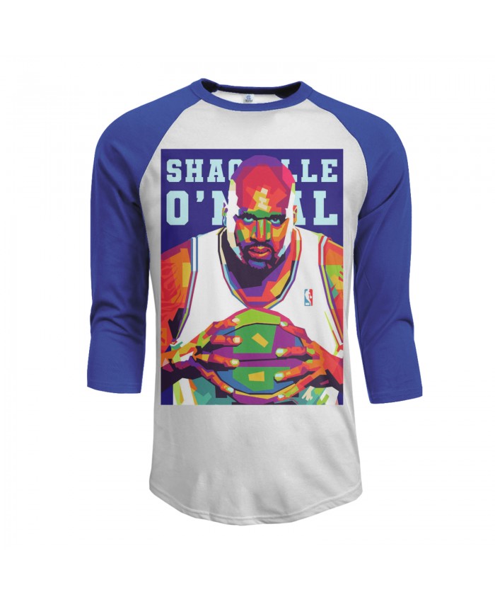 Kobe To Shaq Men's Raglan Sleeves Baseball T-Shirts Shaquille O'Neal Blue