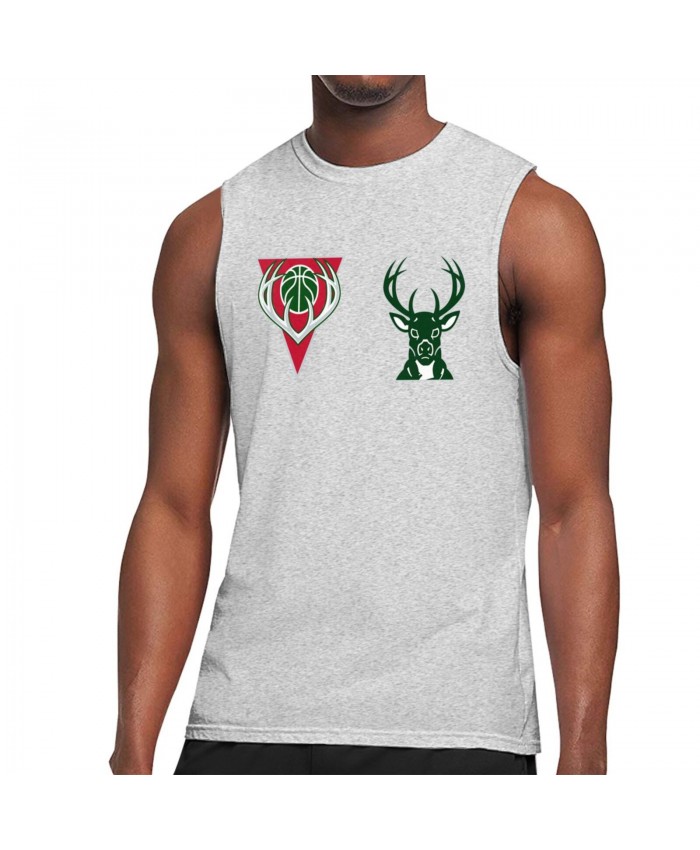 Kyrie Irving Milwaukee Bucks Men's Sleeveless T-Shirt Milwaukee Bucks MIL Gray
