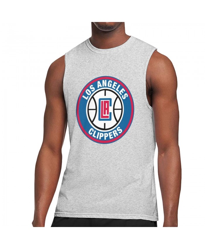 La Clippers Beverley Men's Sleeveless T-Shirt Los Angeles Clippers LAC Gray