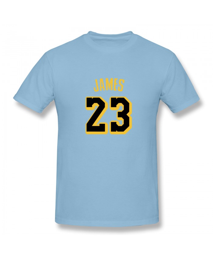 La Lakers Lebron James Men's Basic Short Sleeve T-Shirt LeBron James Lakers Sky Blue