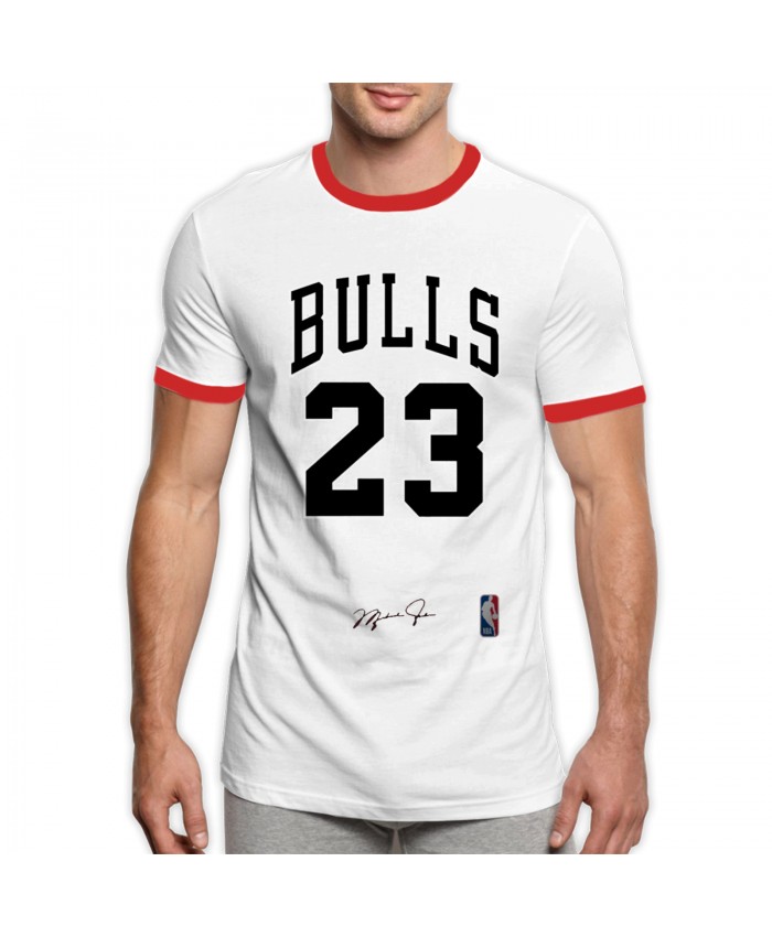 La Salle Basketball Men's Ringer T-Shirt Bulls 23 Red