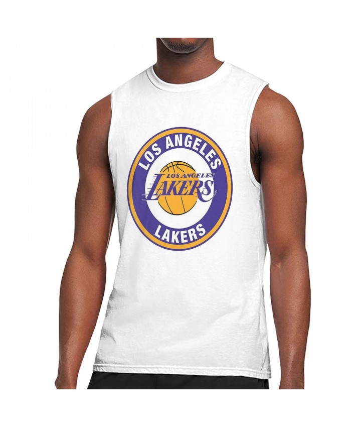 Lakers City Jersey 2019 Men's Sleeveless T-Shirt Los Angeles Lakers LAL White