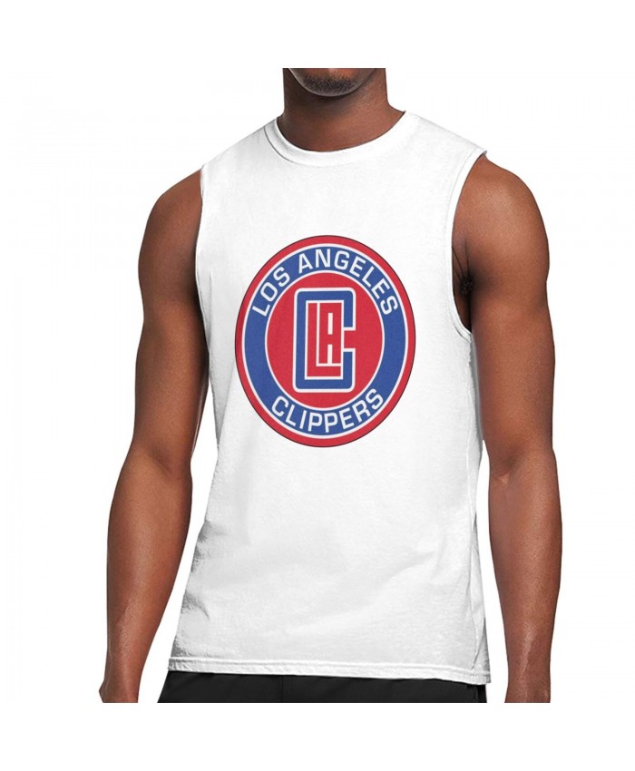 Lakers Clippers Today Men's Sleeveless T-Shirt Los Angeles Clippers LAC White