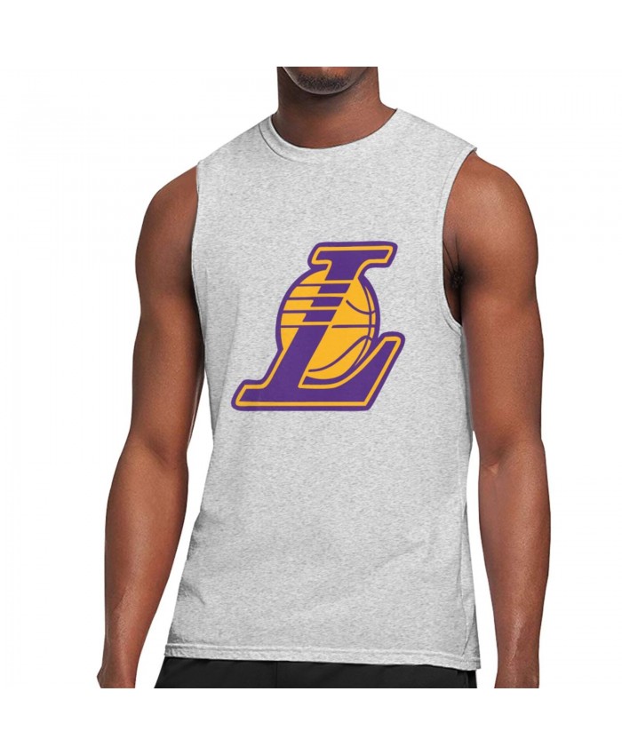 Lakers Jerseys Through The Years Men's Sleeveless T-Shirt Los Angeles Lakers LAL Gray