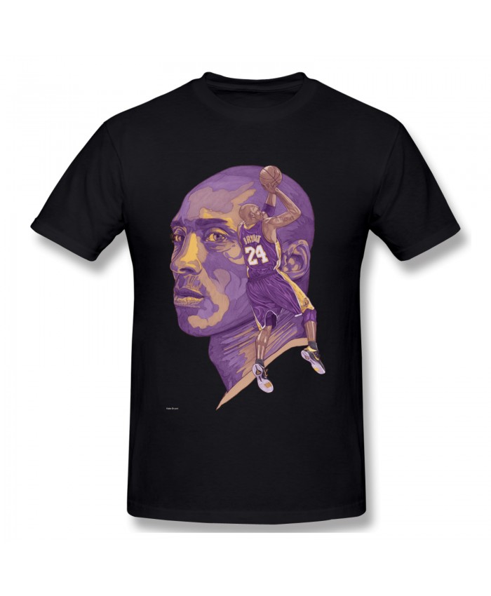 Lakers Mamba Day Men's Basic Short Sleeve T-Shirt Kobe Bryant 24 Black