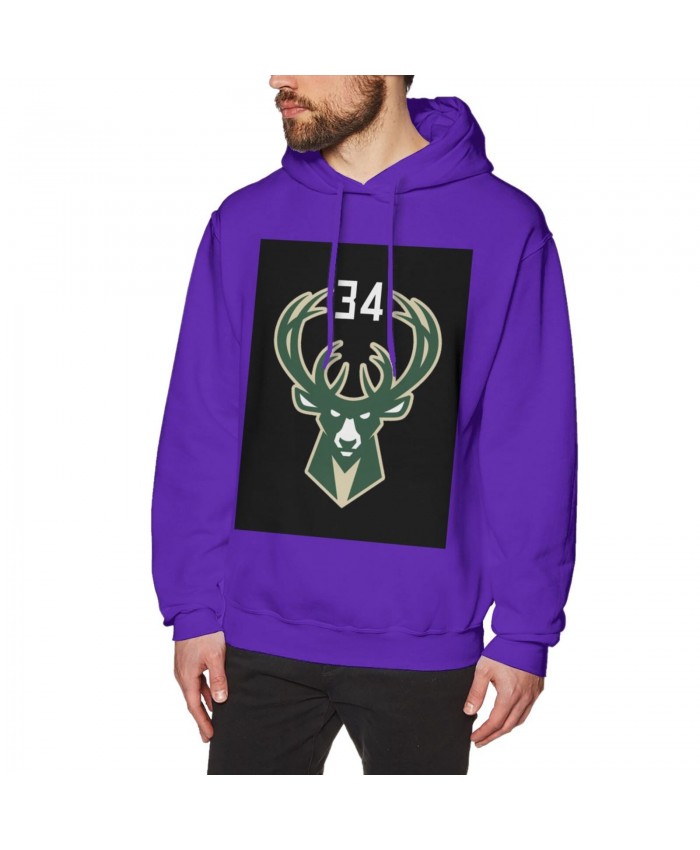 Lamarcus Aldridge Men's Hoodie Sweatshirt Giannis Antetokounmpo NBA Purple