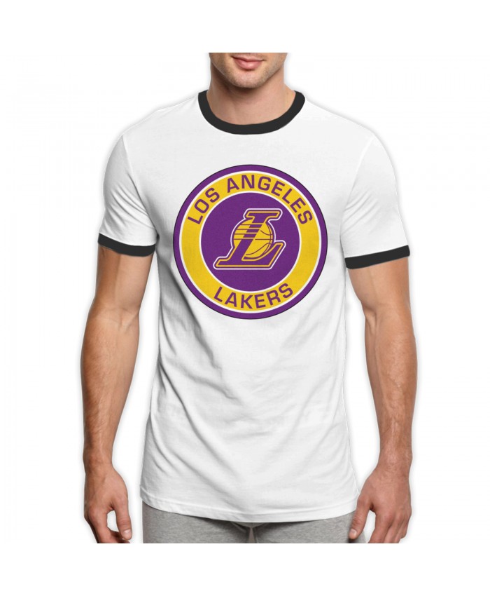 Larry Sanders Nba Men's Ringer T-Shirt Los Angeles Lakers LAL Black