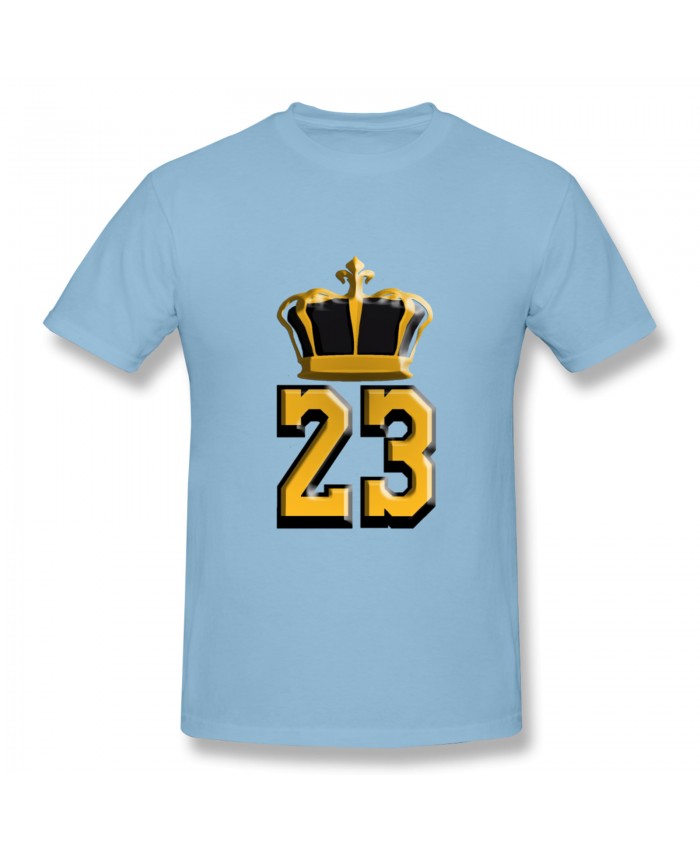 Lebron 10 Mvp Men's Basic Short Sleeve T-Shirt King Lebron James 23 Sky Blue