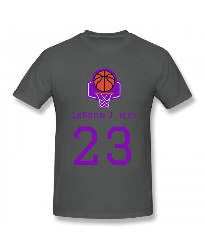Lebron 18 Purple Men's Basic Short Sleeve T-Shirt LeBron Lakers 23 Deep Heather