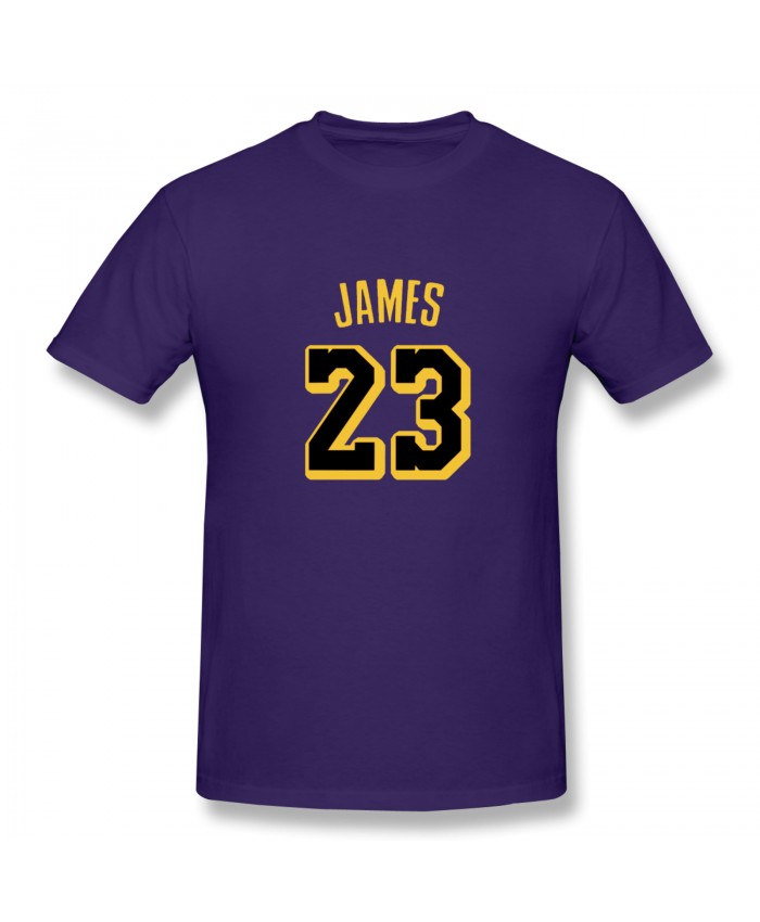 Lebron 2021 Men's Basic Short Sleeve T-Shirt LeBron James Lakers Purple