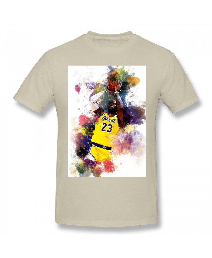 Lebron 2K20 Men's Basic Short Sleeve T-Shirt Lebron James LA Lakers Nba Player Natural