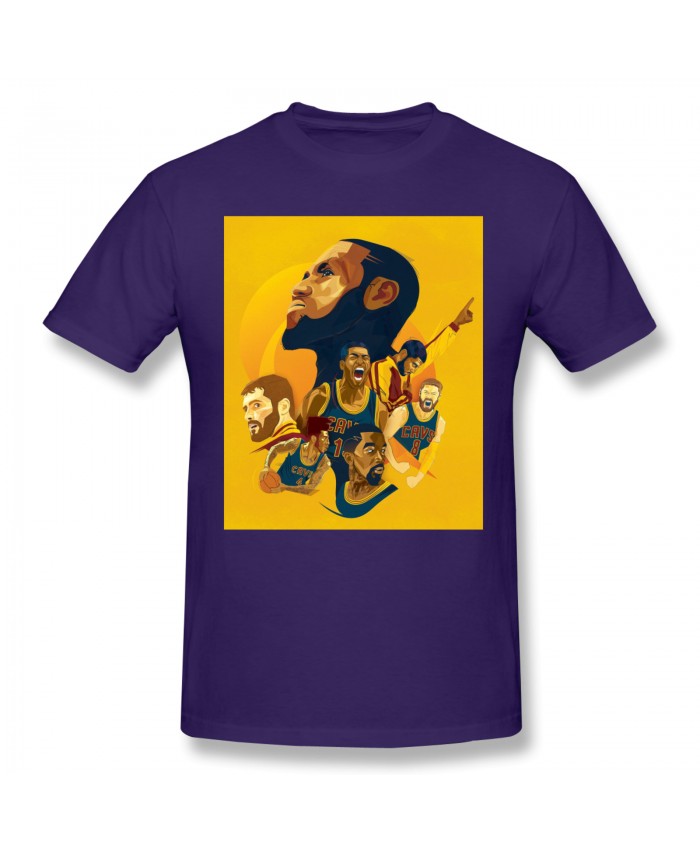 Lebron 6 Lakers Men's Basic Short Sleeve T-Shirt Cleveland Cavaliers Purple