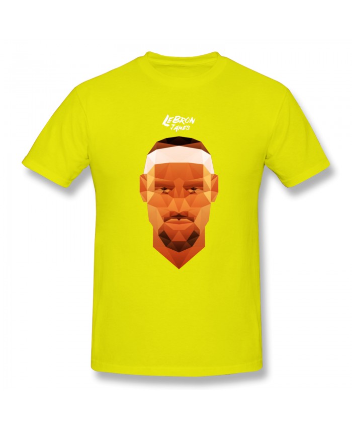 Lebron And Maverick Men's Basic Short Sleeve T-Shirt LeBron James Yellow