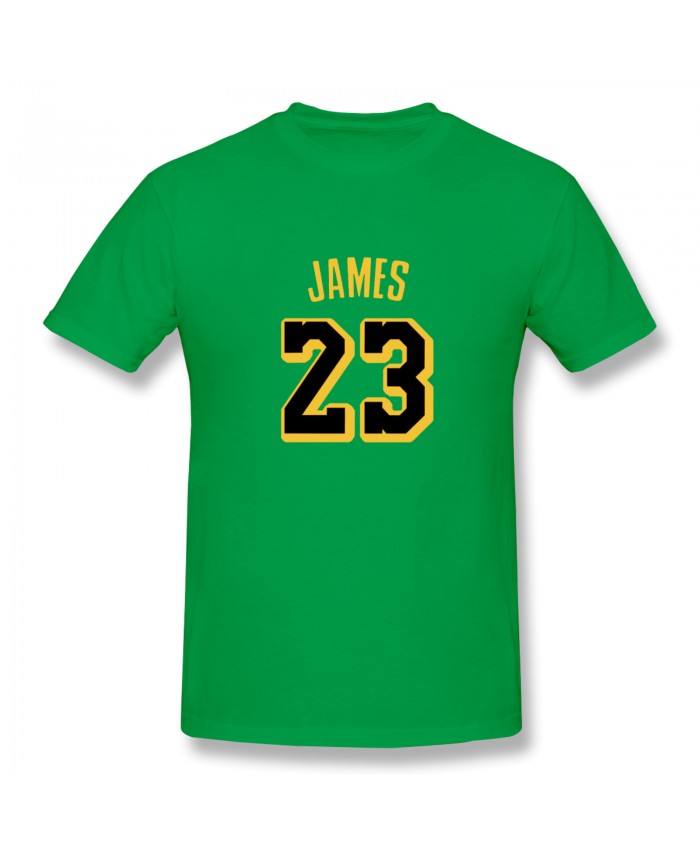 Lebron And Savannah James Men's Basic Short Sleeve T-Shirt LeBron James Lakers Green