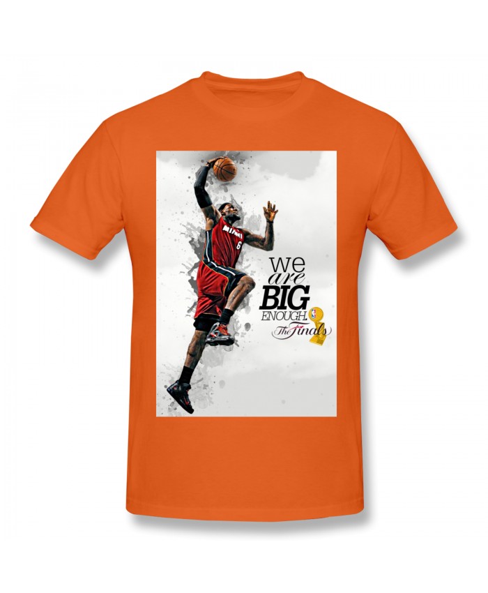 Lebron Atlanta Men's Basic Short Sleeve T-Shirt Lebron James Cool Orange
