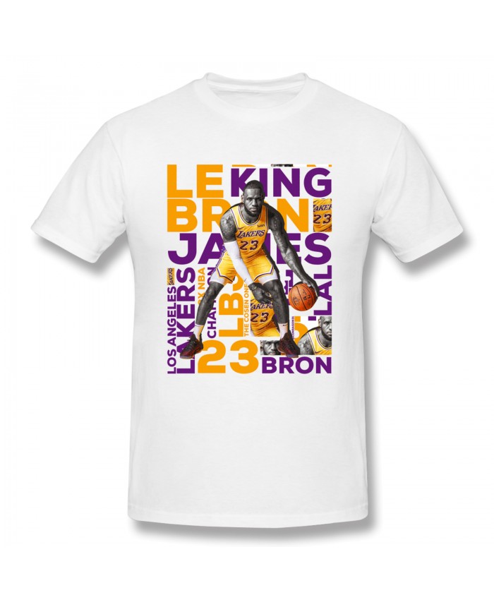 Lebron James 2017 Men's Basic Short Sleeve T-Shirt NBA Artwork Lebron James On Behance White