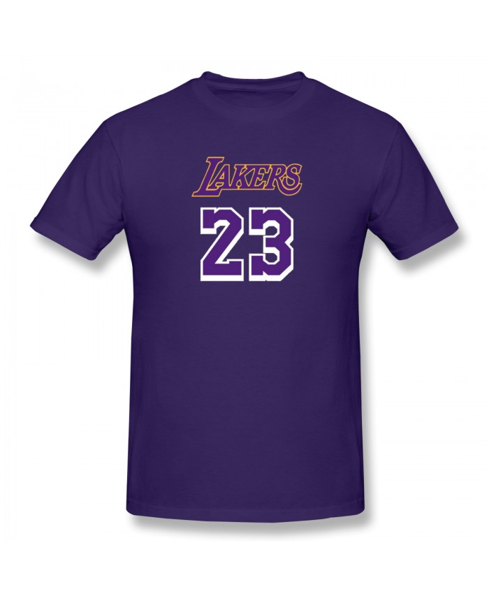 Lebron James 9 Men's Basic Short Sleeve T-Shirt LeBron Lakers 23 Purple