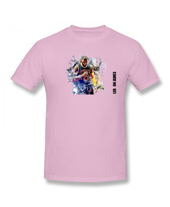 Lebron James Dance Men's Basic Short Sleeve T-Shirt LeBron James Pink
