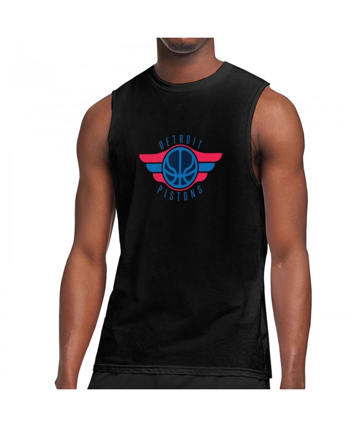 Lebron James Detroit Men's Sleeveless T-Shirt Detroit Pistons DET Black