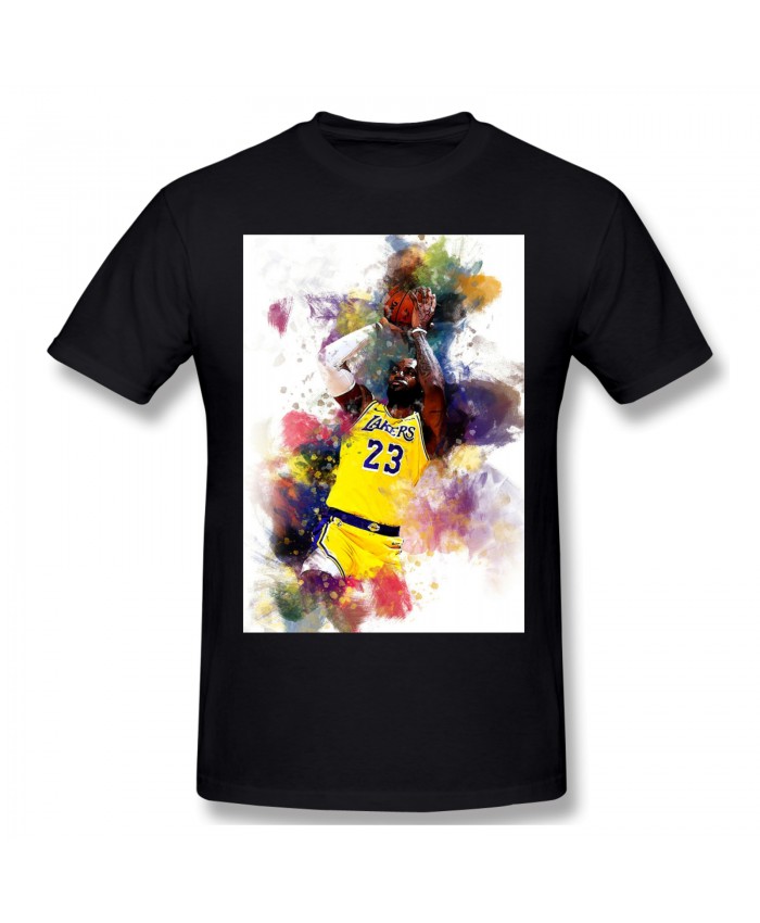 Lebron James Kardashian Men's Basic Short Sleeve T-Shirt Lebron James LA Lakers Nba Player Black