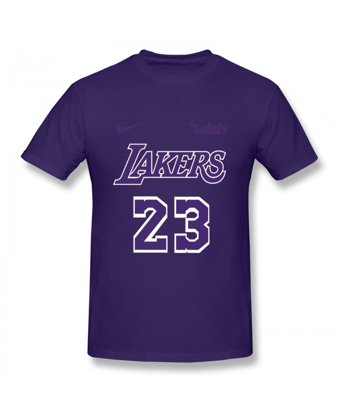 Lebron James King Kong Men's Basic Short Sleeve T-Shirt LeBron Lakers 23 Purple