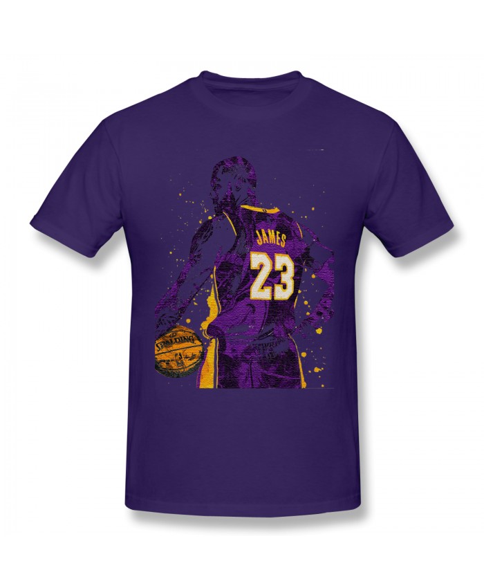 Lebron James Memorabilia Men's Basic Short Sleeve T-Shirt Lebron James Purple