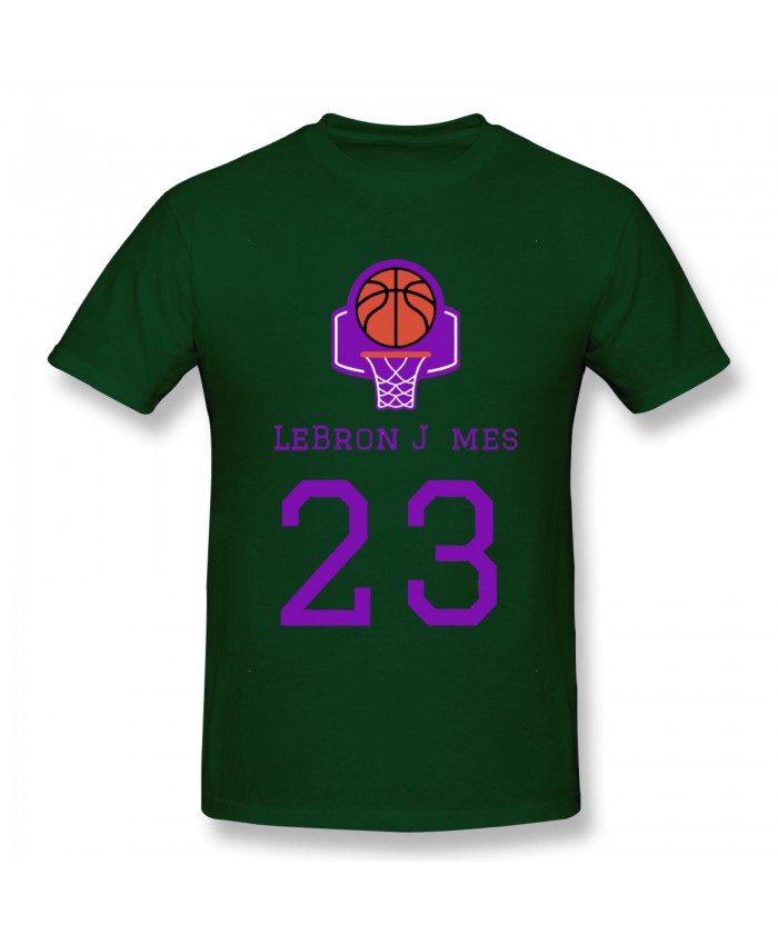 Lebron James Tune Squad Men's Basic Short Sleeve T-Shirt LeBron Lakers 23 Forest Green