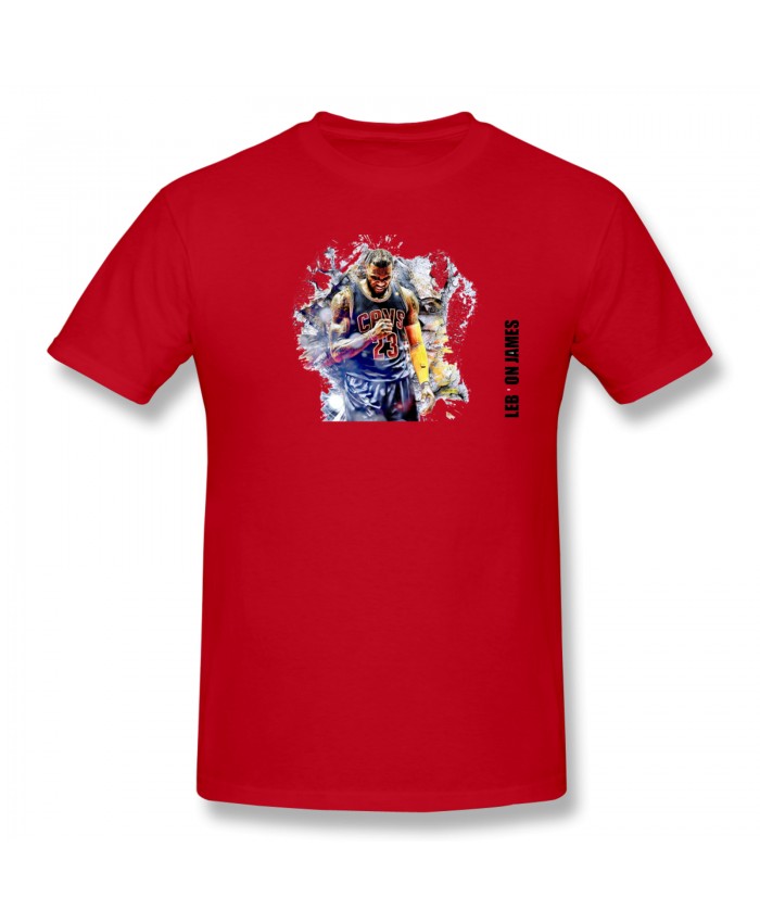 Lebron James Vegan Men's Basic Short Sleeve T-Shirt LeBron James Red
