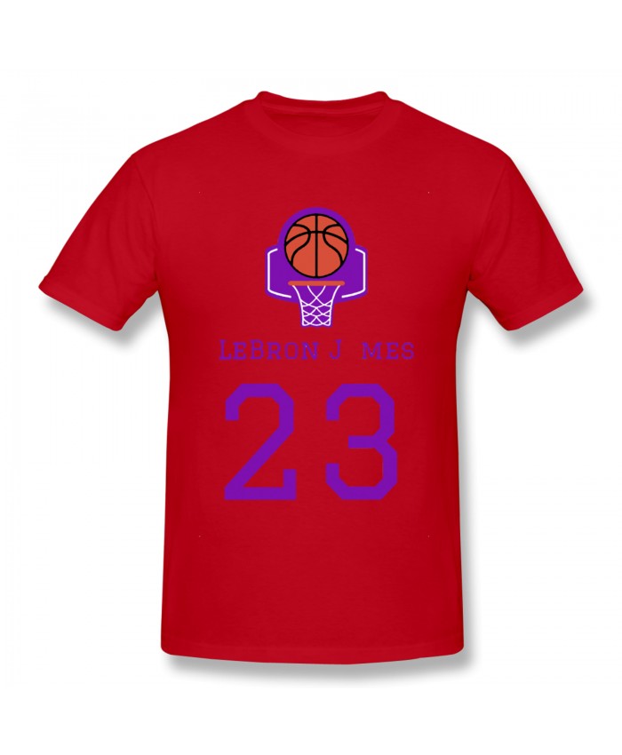 Lebron James Xvii Men's Basic Short Sleeve T-Shirt LeBron Lakers 23 Red