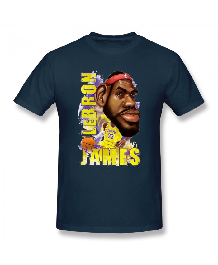 Lebron Knicks Men's Basic Short Sleeve T-Shirt Lebron James Navy