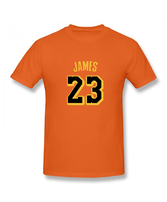 Lebron Retro Men's Basic Short Sleeve T-Shirt LeBron James Lakers Orange