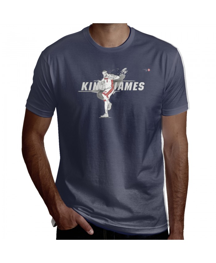 Lebron Rotoworld Men's Short Sleeve T-Shirt Lebron James THE KING Navy
