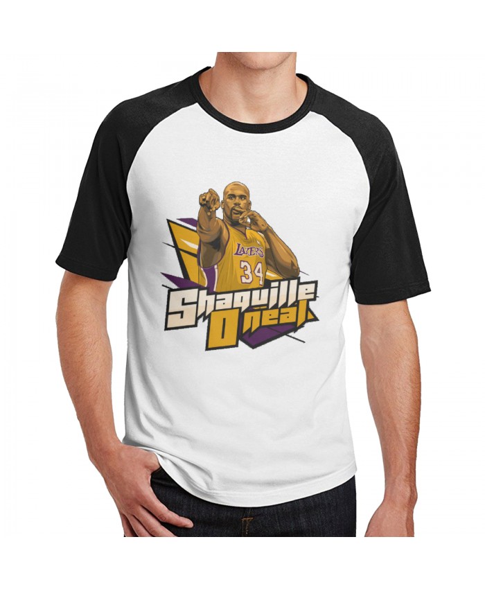 Life Of Shaq Men's Short Sleeve Baseball T-Shirts Shaquille O'Neal Black