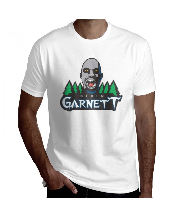 Lifetime Basketball Hoop Men's Short Sleeve T-Shirt Kevin Garnett Logo White