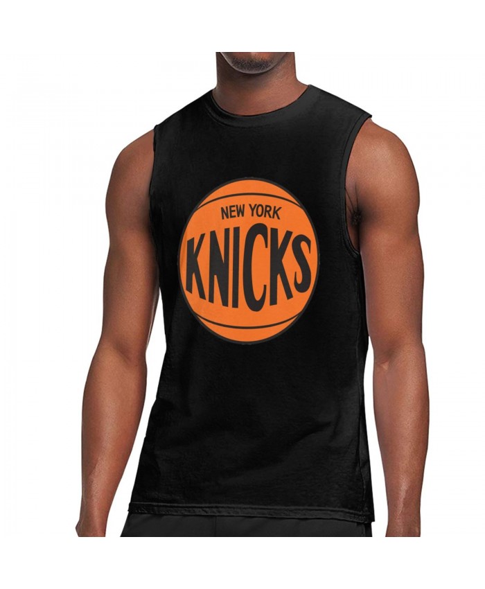 Live Soccer Men's Sleeveless T-Shirt New York Knicks NYN 1969,1976 Black