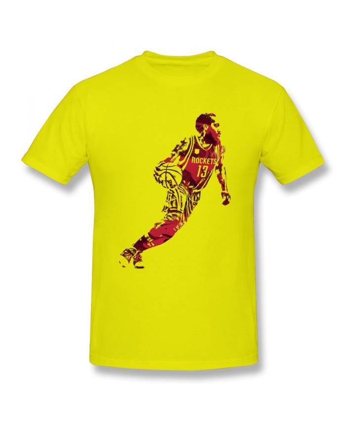 Louisville Basketball Men's Basic Short Sleeve T-Shirt James Harden Houston Rockets Yellow