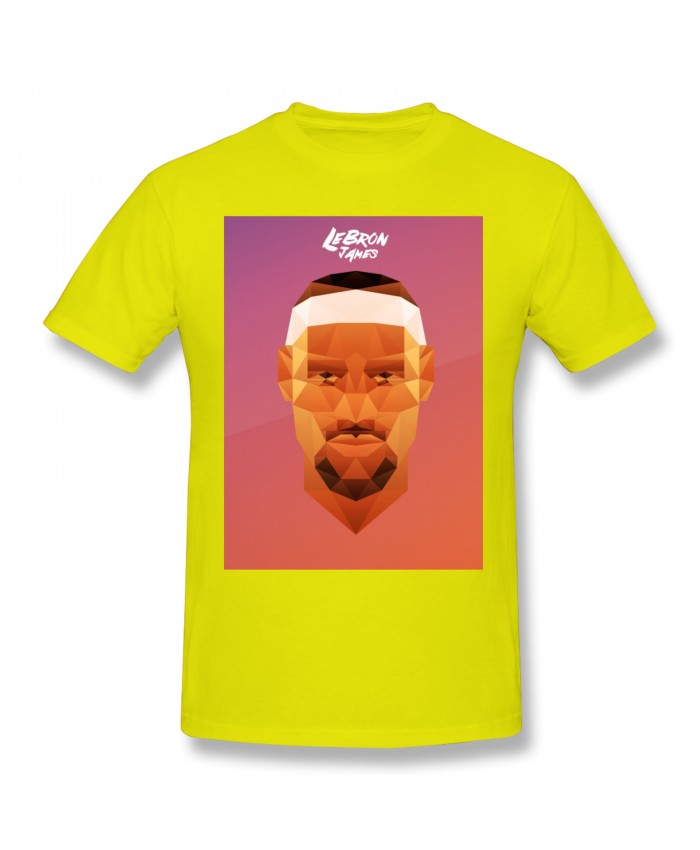 Malcolm Miller Men's Basic Short Sleeve T-Shirt LeBron James Yellow