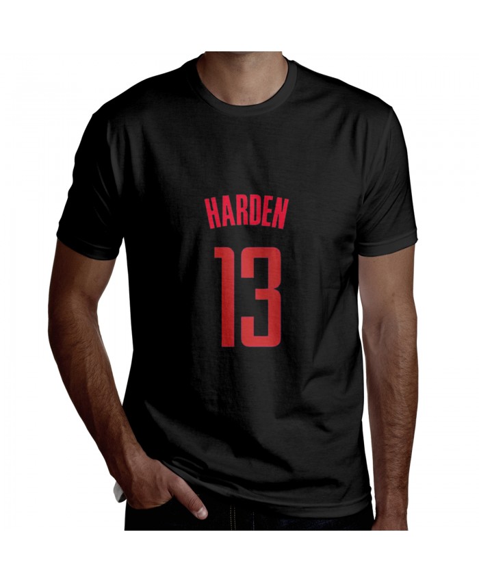Manu Ginobili James Harden Men's Short Sleeve T-Shirt James Harden Logo Black