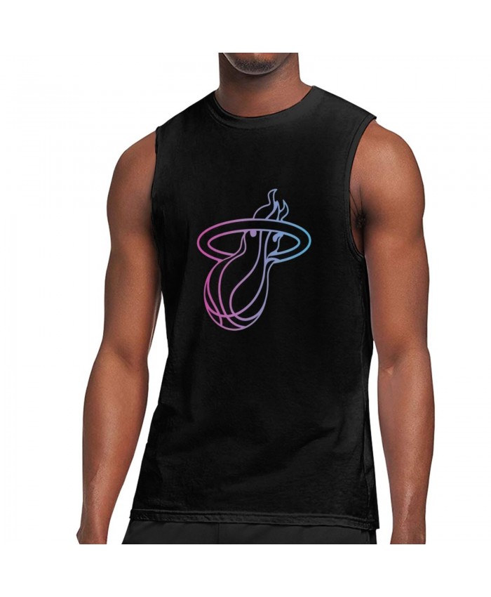 Marquette Basketball Roster Men's Sleeveless T-Shirt Miami Heat MIA Black