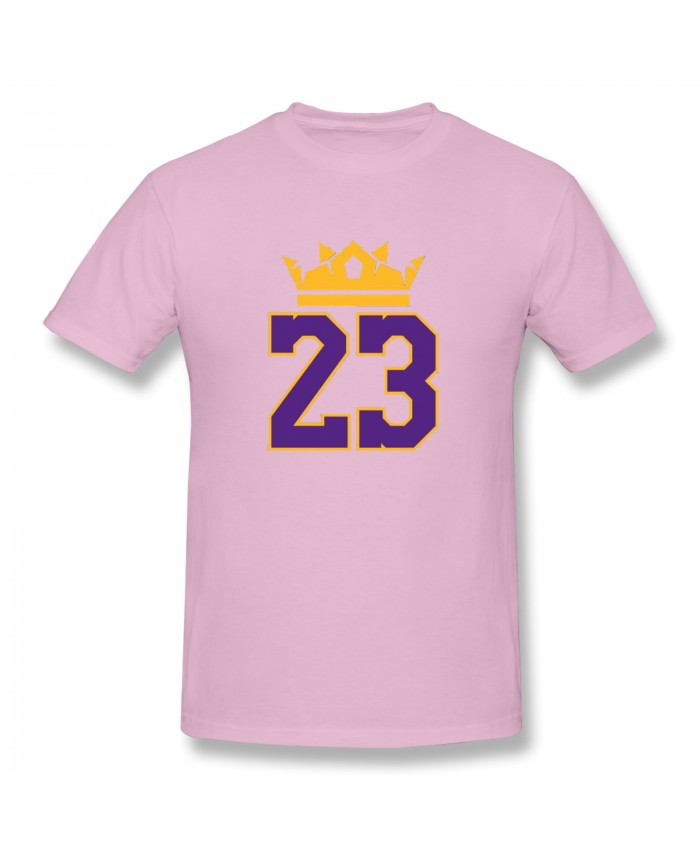 Mens Lebron 17 Men's Basic Short Sleeve T-Shirt Lebron 23 Logos Pink