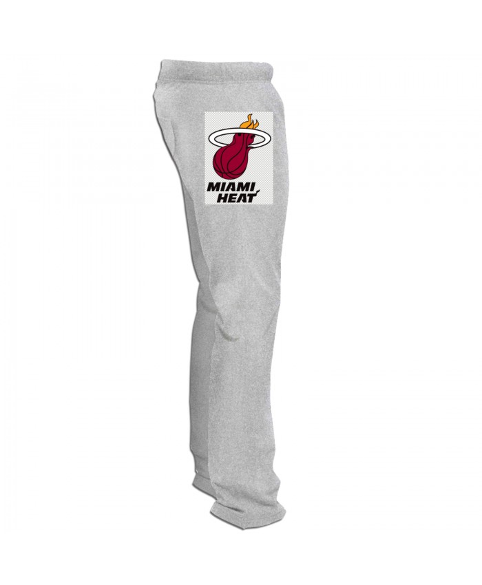 Miami Heat 11 Men's sweatpants Miami Heat NBA Logo Basketball Gray