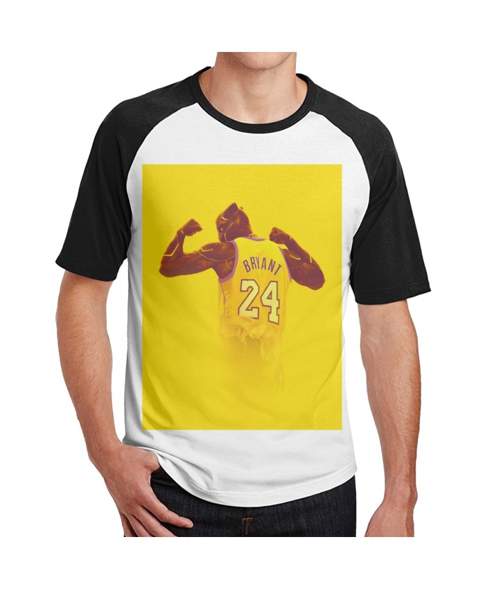 Miami Heat Schedule Men's Short Sleeve Baseball T-Shirts Kobe Bryant Black