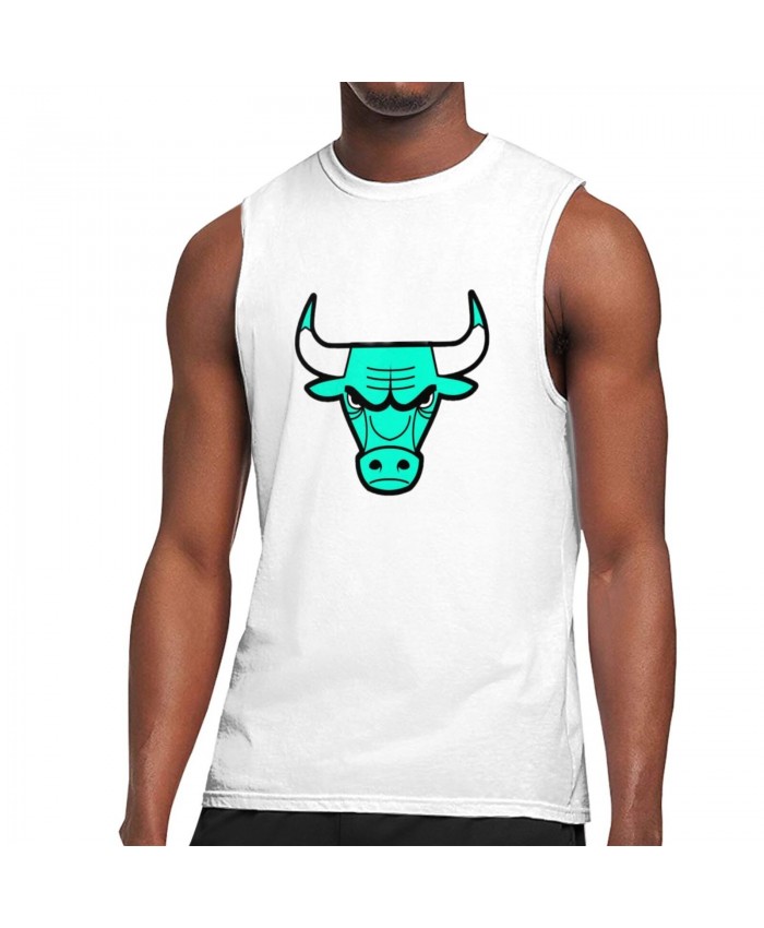 Michigan Men'S Basketball Men's Sleeveless T-Shirt Chicago Bulls CHI White