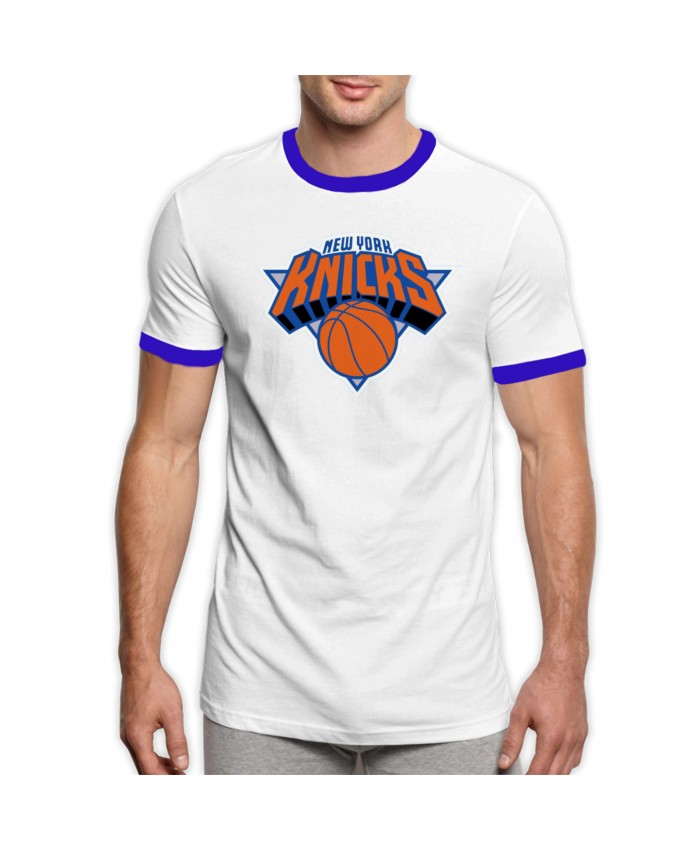 Michigan State Football Men's Ringer T-Shirt New York Knicks NYN Blue