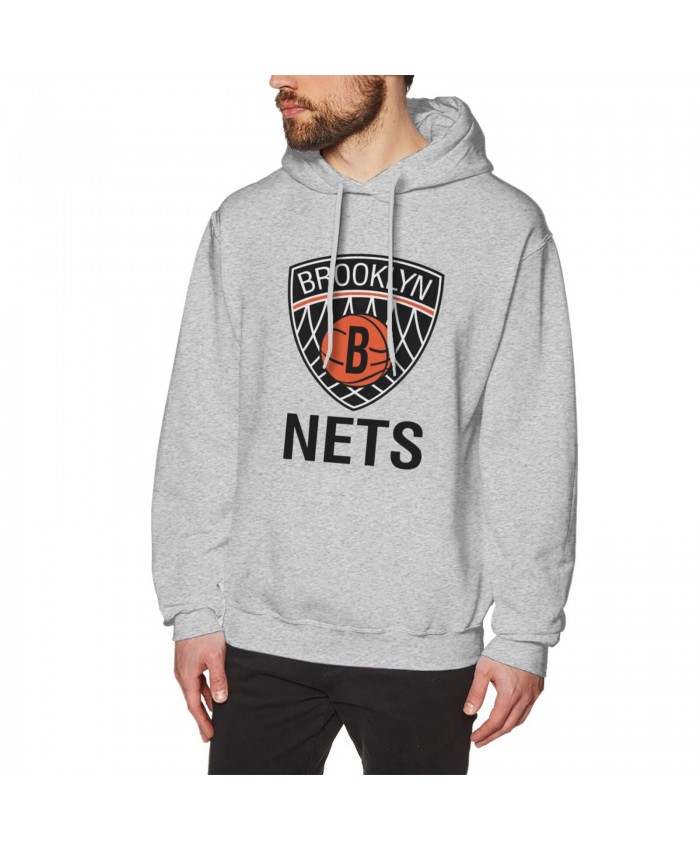 Mikey Williams Men's Hoodie Sweatshirt Brooklyn Nets BKN Gray