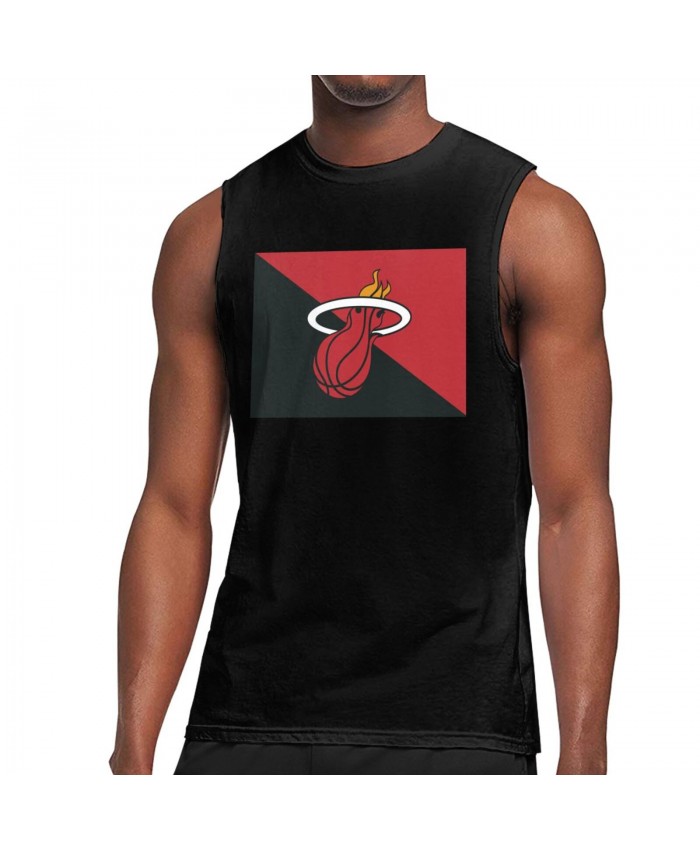Miller Miami Heat Men's Sleeveless T-Shirt Miami Heat Vice Logo Black