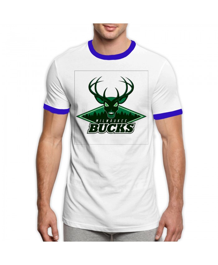 Milwaukee Bucks Earned Jersey Men's Ringer T-Shirt Milwaukee Bucks MIL Blue