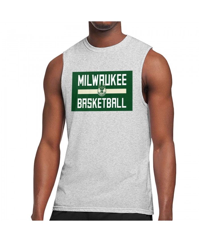 Milwaukee Bucks Indiana Pacers Men's Sleeveless T-Shirt Milwaukee Bucks MIL Gray
